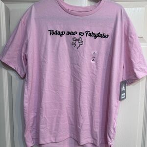 Disney Pink Short Sleeve Tee - 'Today was a Fairytale'